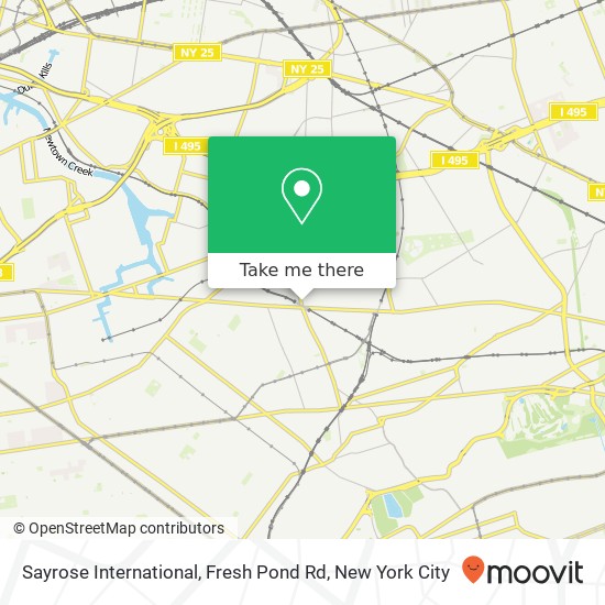 Mapa de Sayrose International, Fresh Pond Rd