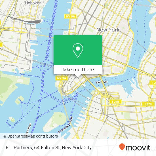 Mapa de E T Partners, 64 Fulton St