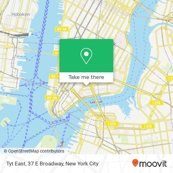 Mapa de Tyt East, 37 E Broadway