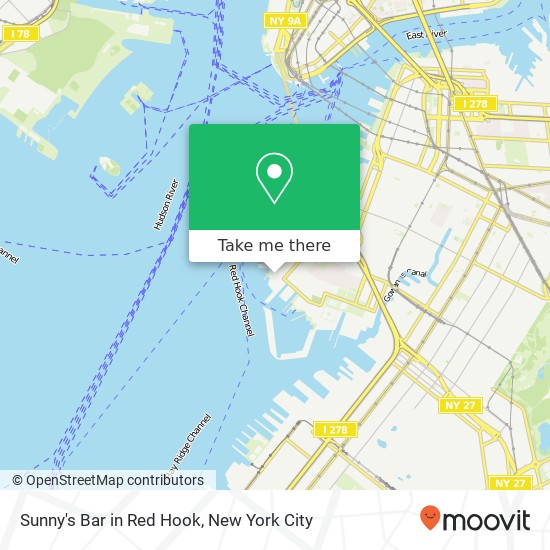 Sunny's Bar in Red Hook map