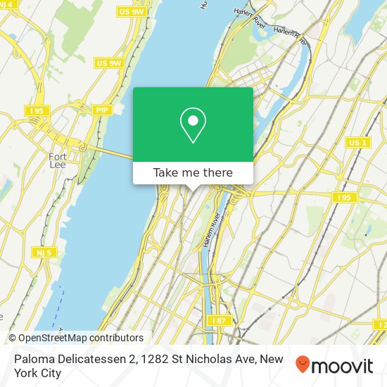 Mapa de Paloma Delicatessen 2, 1282 St Nicholas Ave