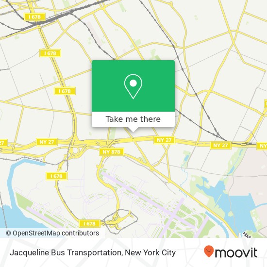 Mapa de Jacqueline Bus Transportation, 155th St