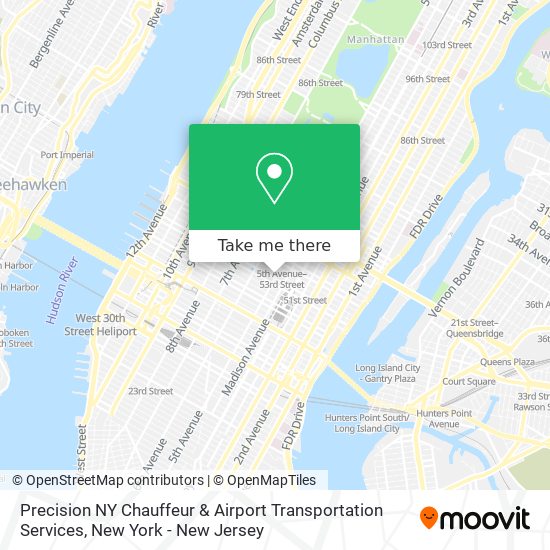 Precision NY Chauffeur & Airport Transportation Services map
