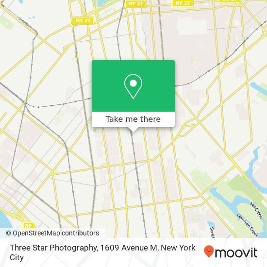 Three Star Photography, 1609 Avenue M map