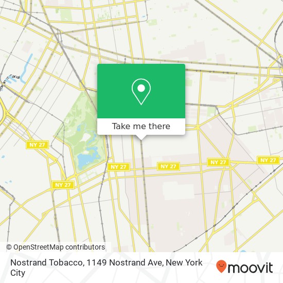 Mapa de Nostrand Tobacco, 1149 Nostrand Ave