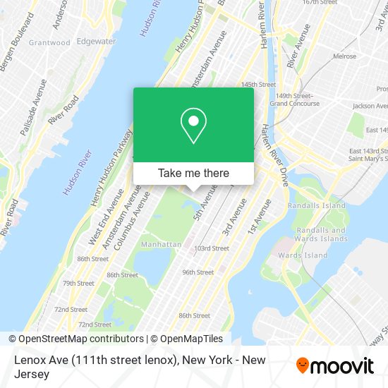 Lenox Ave (111th street lenox) map