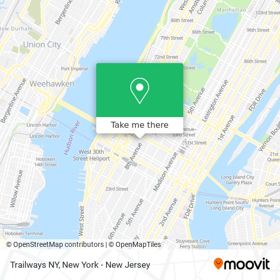 Mapa de Trailways NY