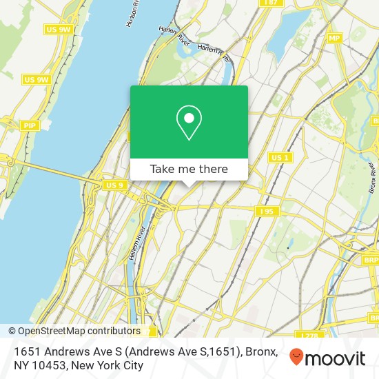 Mapa de 1651 Andrews Ave S (Andrews Ave S,1651), Bronx, NY 10453
