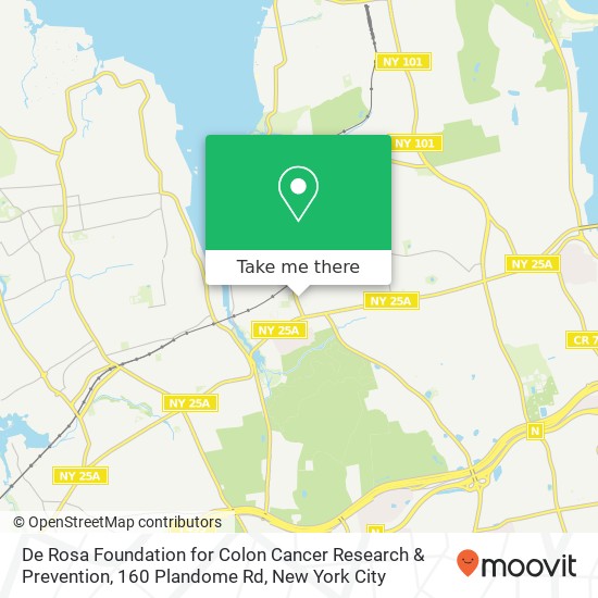 Mapa de De Rosa Foundation for Colon Cancer Research & Prevention, 160 Plandome Rd