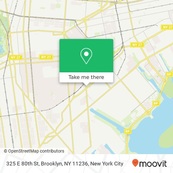 Mapa de 325 E 80th St, Brooklyn, NY 11236