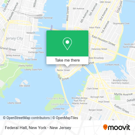 Federal Hall map