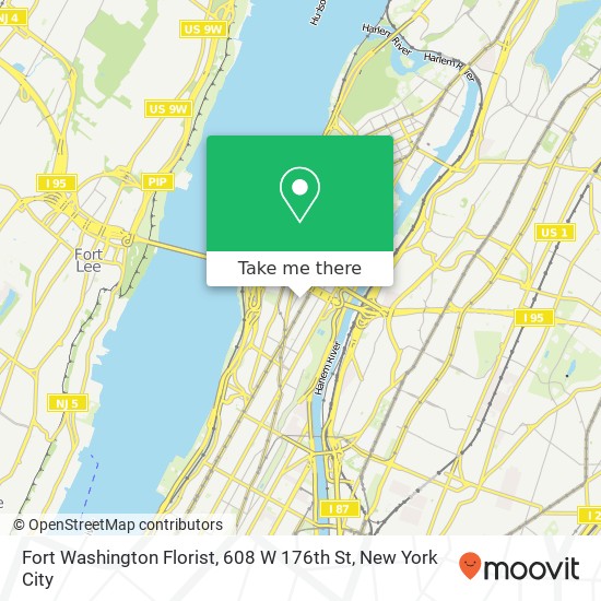 Fort Washington Florist, 608 W 176th St map