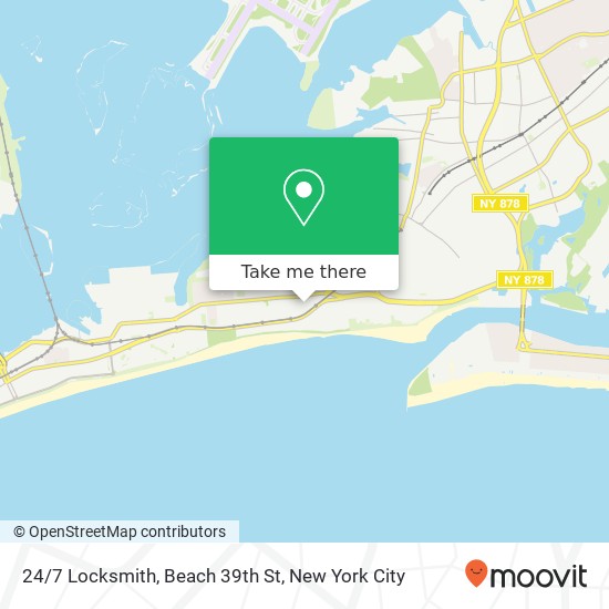 Mapa de 24/7 Locksmith, Beach 39th St