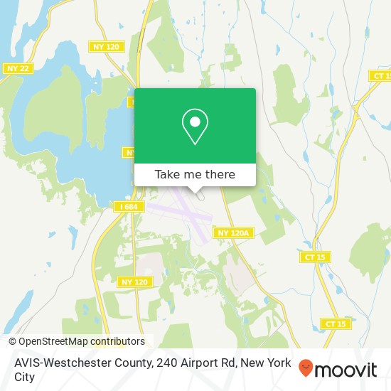 Mapa de AVIS-Westchester County, 240 Airport Rd