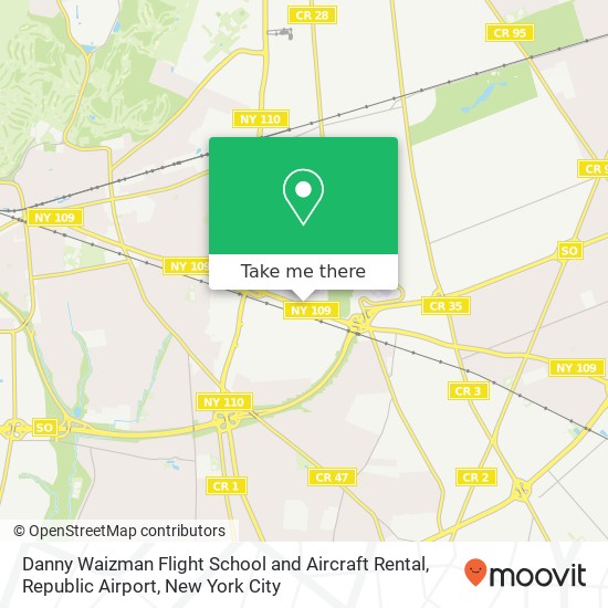 Danny Waizman Flight School and Aircraft Rental, Republic Airport map