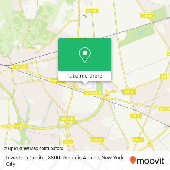 Mapa de Investors Capital, 8300 Republic Airport