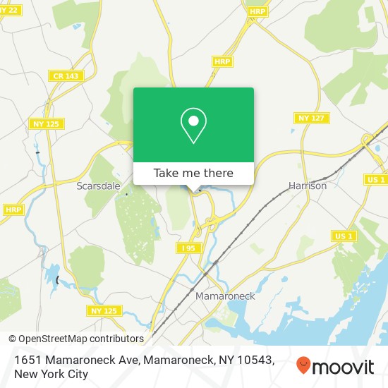 Mapa de 1651 Mamaroneck Ave, Mamaroneck, NY 10543