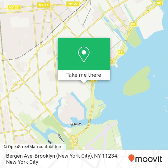 Mapa de Bergen Ave, Brooklyn (New York City), NY 11234