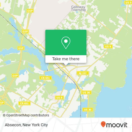 Mapa de Absecon