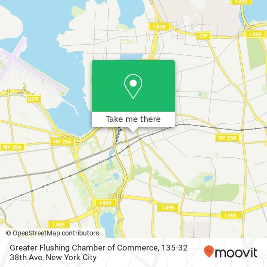 Mapa de Greater Flushing Chamber of Commerce, 135-32 38th Ave