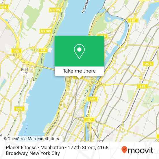 Planet Fitness - Manhattan - 177th Street, 4168 Broadway map