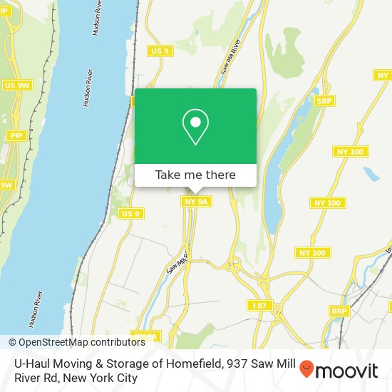 U-Haul Moving & Storage of Homefield, 937 Saw Mill River Rd map