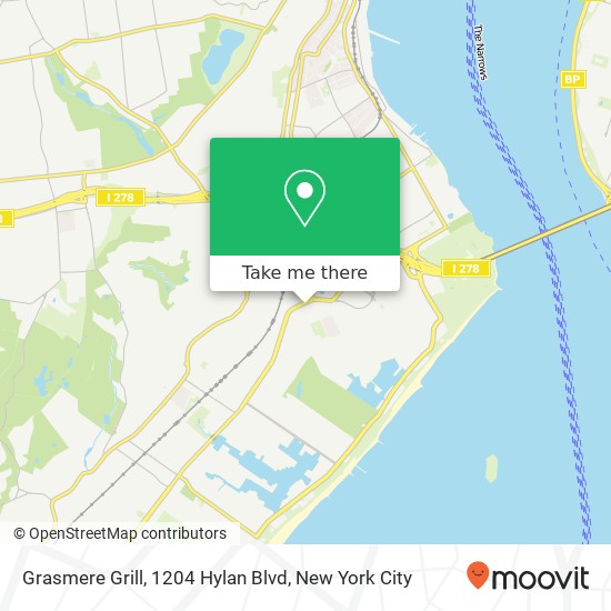Mapa de Grasmere Grill, 1204 Hylan Blvd