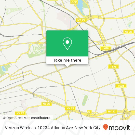 Mapa de Verizon Wireless, 10234 Atlantic Ave