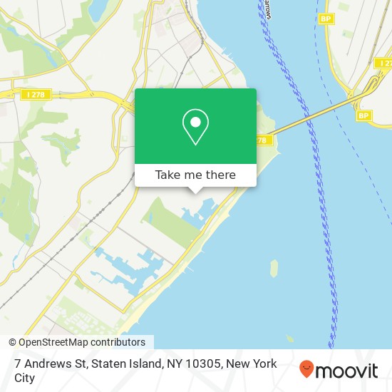 Mapa de 7 Andrews St, Staten Island, NY 10305