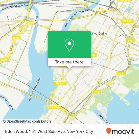 Mapa de Eden Wood, 151 West Side Ave