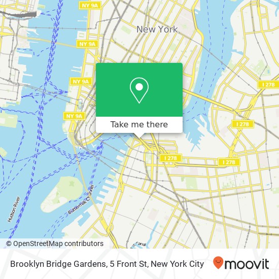Mapa de Brooklyn Bridge Gardens, 5 Front St