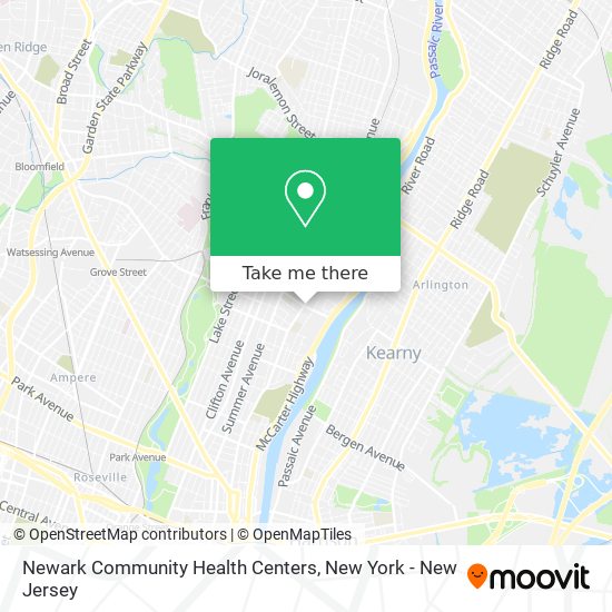 Newark Community Health Centers map