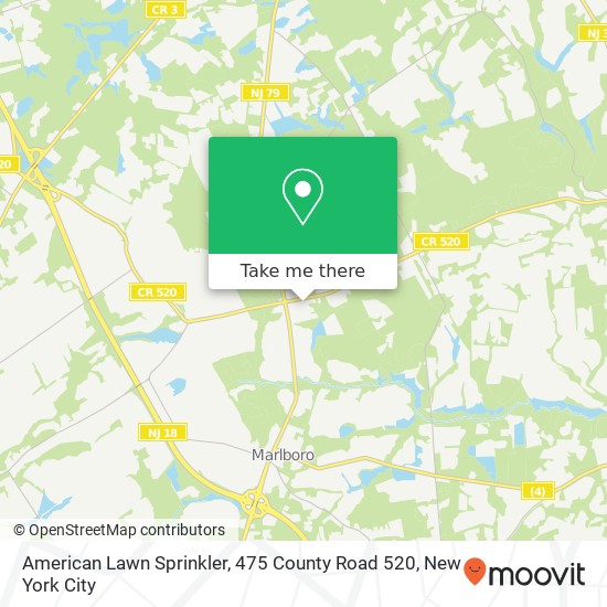 Mapa de American Lawn Sprinkler, 475 County Road 520