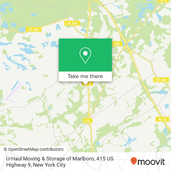 Mapa de U-Haul Moving & Storage of Marlboro, 415 US Highway 9