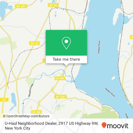 Mapa de U-Haul Neighborhood Dealer, 2917 US Highway 9W