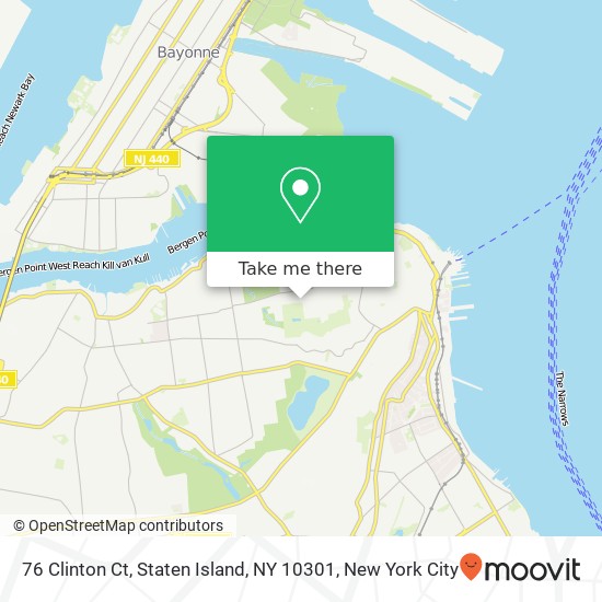 Mapa de 76 Clinton Ct, Staten Island, NY 10301