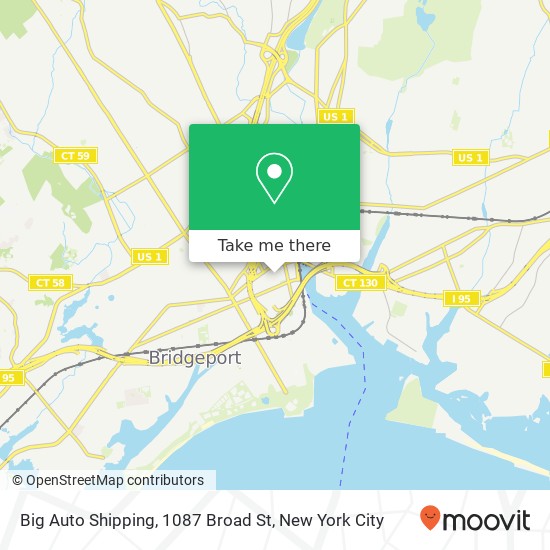 Mapa de Big Auto Shipping, 1087 Broad St