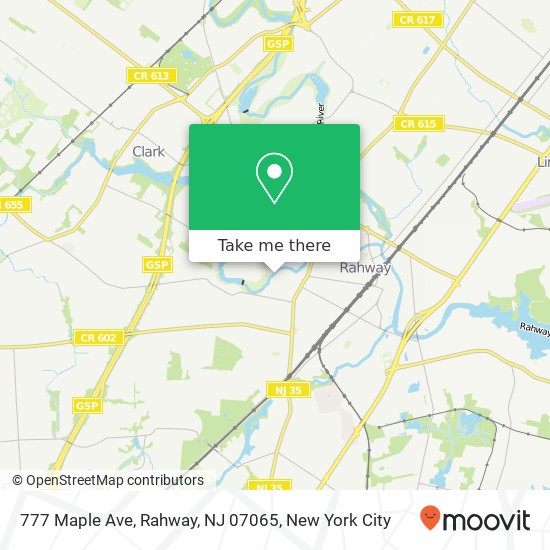 Mapa de 777 Maple Ave, Rahway, NJ 07065