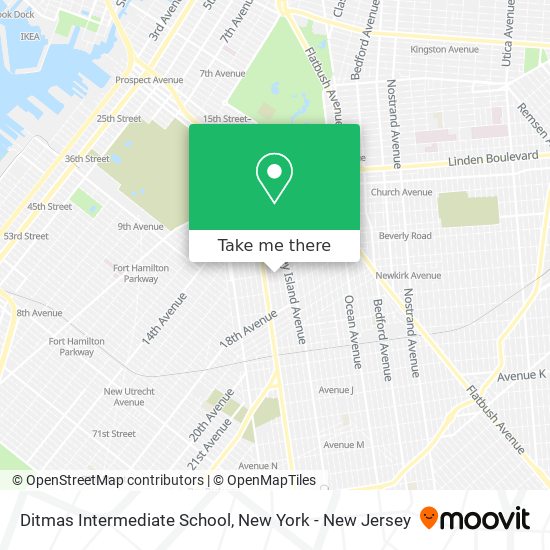 Mapa de Ditmas Intermediate School