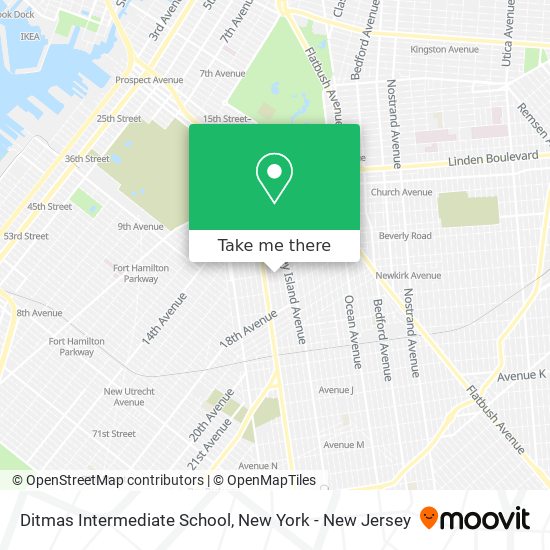 Ditmas Intermediate School map