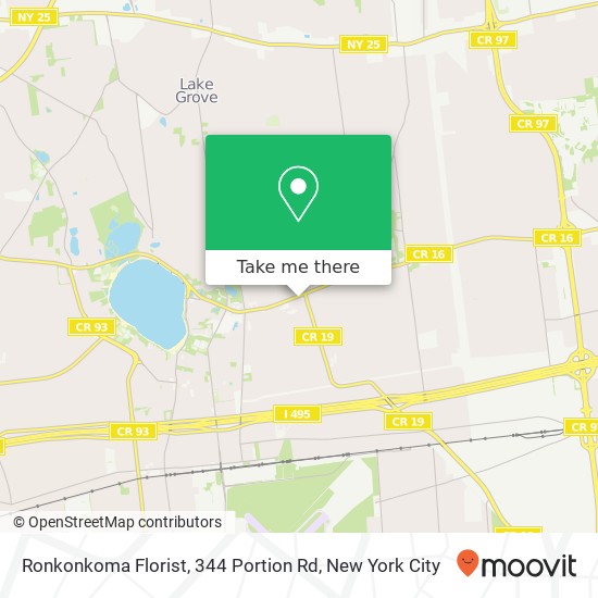 Mapa de Ronkonkoma Florist, 344 Portion Rd