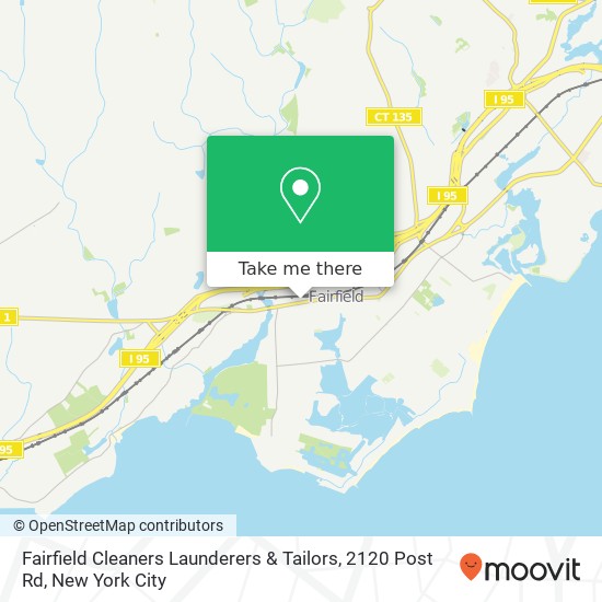 Mapa de Fairfield Cleaners Launderers & Tailors, 2120 Post Rd