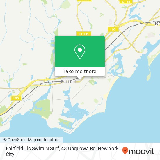 Mapa de Fairfield Llc Swim N Surf, 43 Unquowa Rd