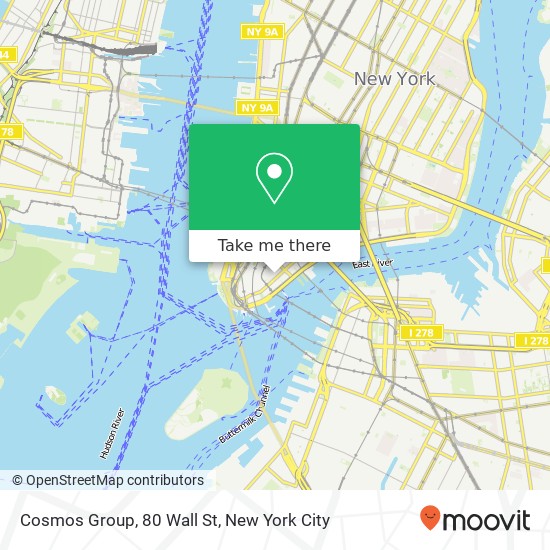 Cosmos Group, 80 Wall St map