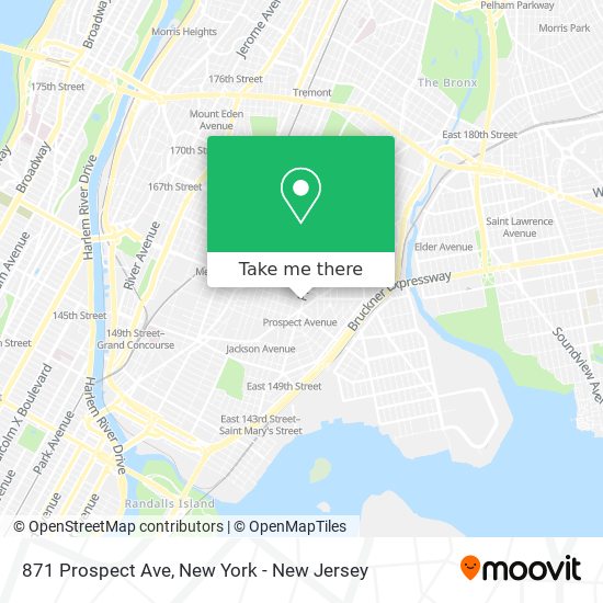Mapa de 871 Prospect Ave