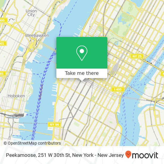 Mapa de Peekamoose, 251 W 30th St