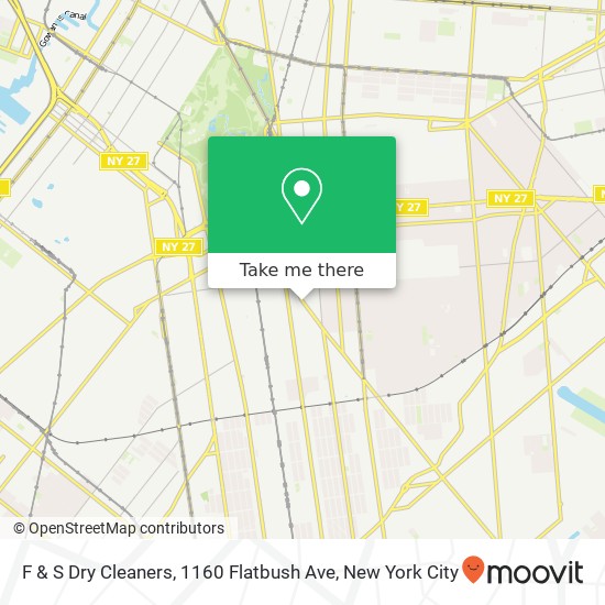 Mapa de F & S Dry Cleaners, 1160 Flatbush Ave