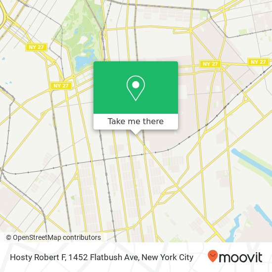 Mapa de Hosty Robert F, 1452 Flatbush Ave