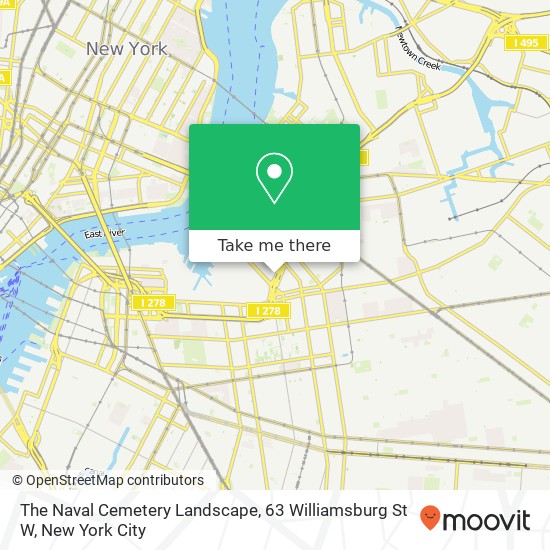 Mapa de The Naval Cemetery Landscape, 63 Williamsburg St W
