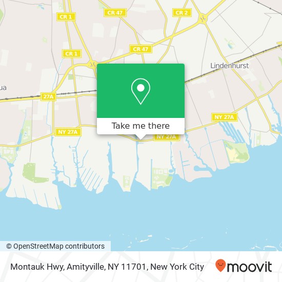 Montauk Hwy, Amityville, NY 11701 map